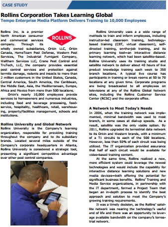 Read Case Study: Rollins Corporation Takes Learning Global